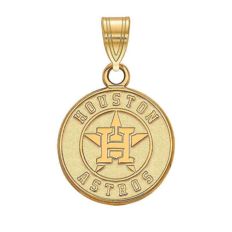 LogoArt 14K Gold Houston Astros Pendant, Womens, Size: 18 mm