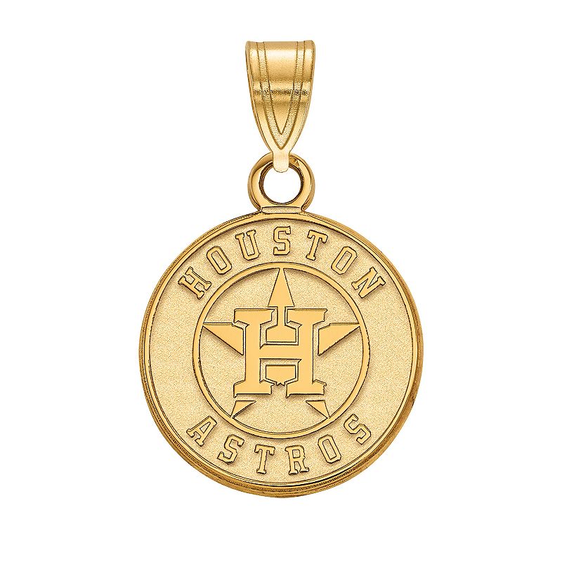 Houston Astros Women's Gold-Plated Sterling Silver Small Bar Necklace