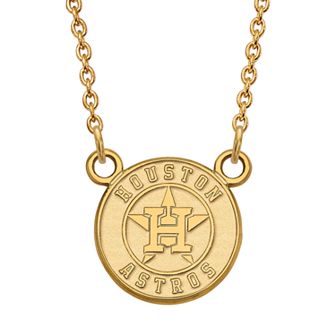 LogoArt Houston Astros 10k Gold Small Logo Pendant Necklace