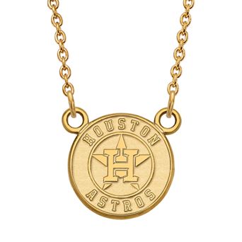 LogoArt Houston Astros 10k Gold Small Logo Pendant Necklace