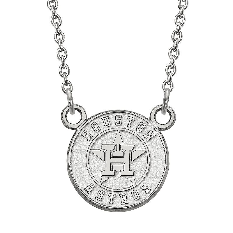 LogoArt 14K Gold Houston Astros Pendant Necklace, Womens, Size: 18 mm, Sil