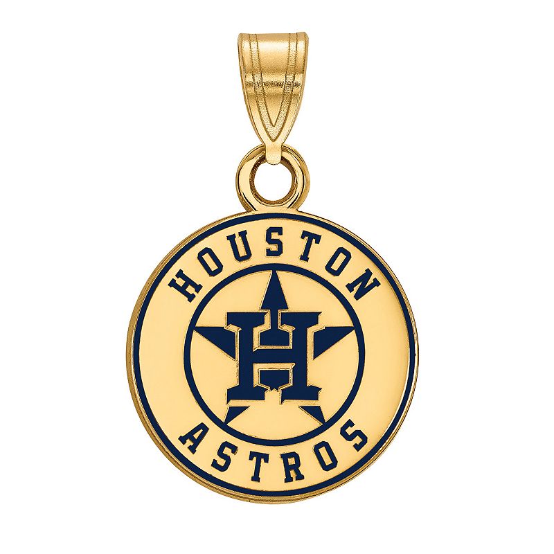 LogoArt Houston Astros Enamel Logo Pendant, Womens, Size: 18 mm, Blue