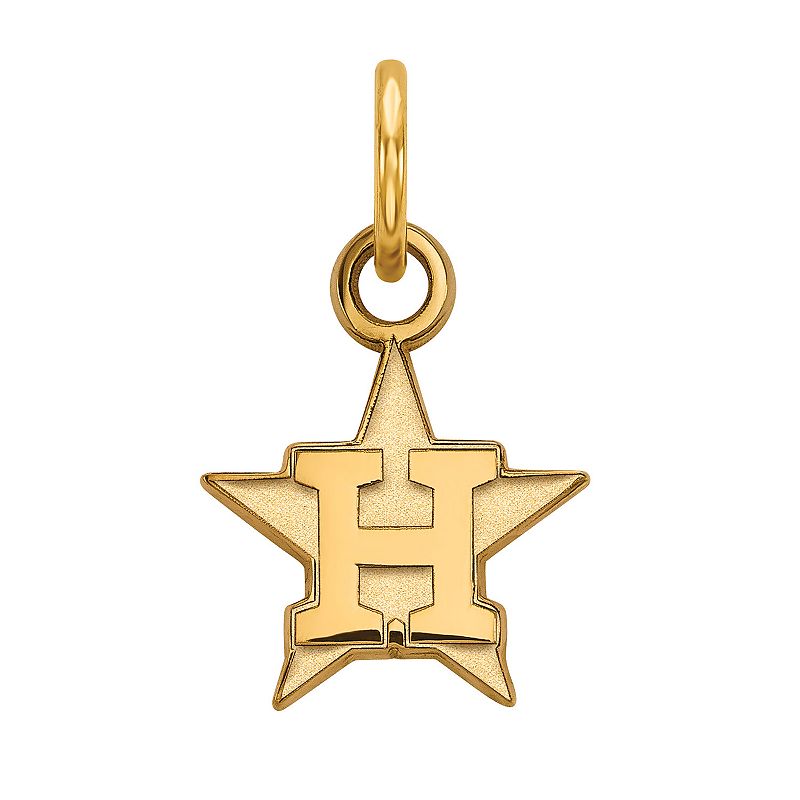 LogoArt 10k Gold Houston Astros Pendant, Womens, Size: 15 mm