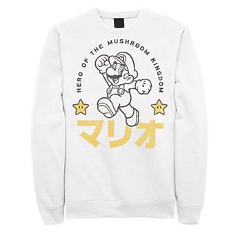 Men's Nintendo Super Mario Hero Stars Kanji Portrait Sweatshirt
