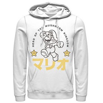 Men's Nintendo Super Mario Hero Stars Kanji Portrait Hoodie