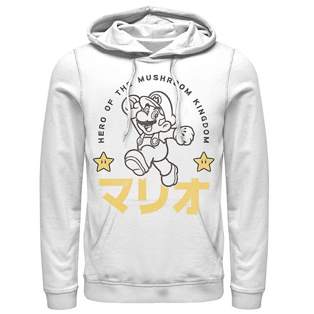 Men's Nintendo Super Mario Hero Stars Kanji Portrait Hoodie