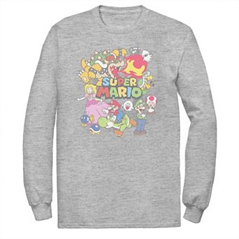 Men's Nintendo Super Mario Faded Character Collage Tee