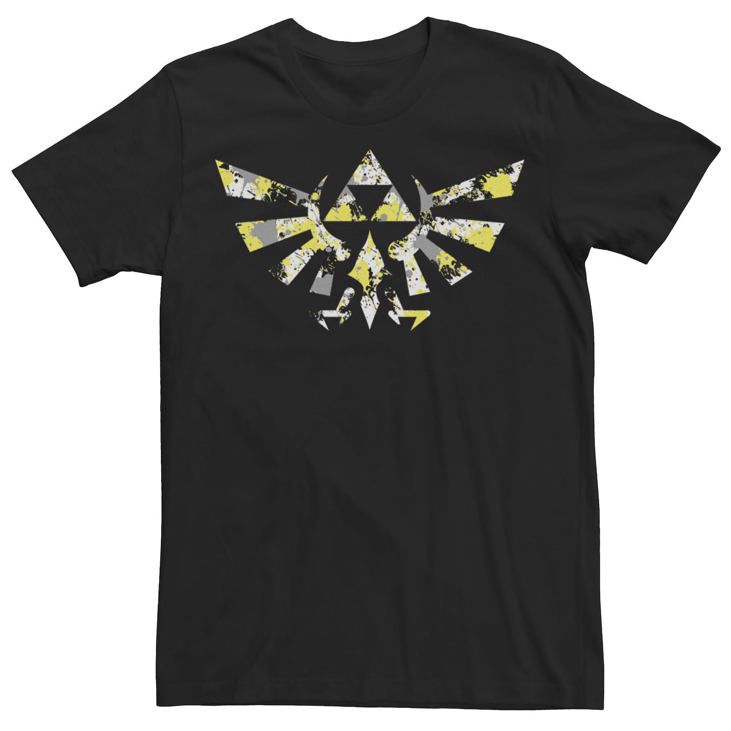Image for Licensed Character Men's Nintendo Legend Of Zelda Splatter Triforce Tee at Kohl's.