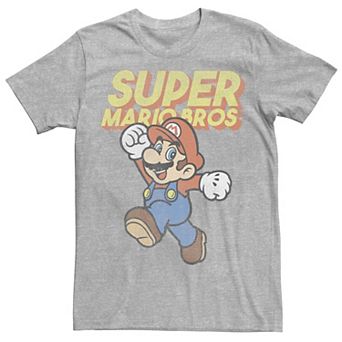 Men's Nintendo Super Mario Bros Mario Faded Portrait Tee