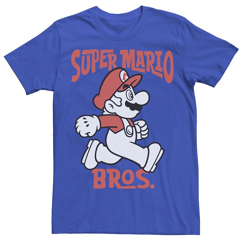 Men's Nintendo Super Mario Bros. Retro Portrait Tee, Size: 3XL, Royal