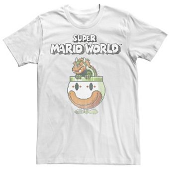 Men's Nintendo Super Mario World Bowser Jr. Pixel Portrait Tee