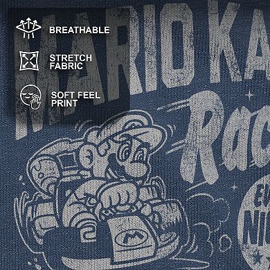 Men's Nintendo Mario Kart Rainbow Road Vintage Tee