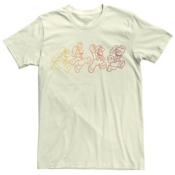 Men's Nintendo Super Mario Gradient Outline Tee