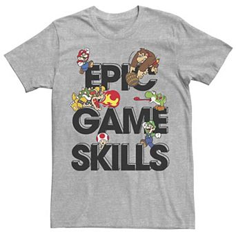 Men's Nintendo Super Mario Epic Game Skills Character Collage Tee