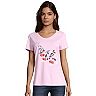 Women's Hanes® Short Sleeve V-Neck Graphic Tee