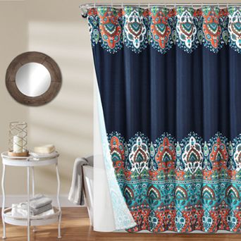 Lush Decor 14 pc Bohemian Meadow Shower Curtain Set