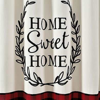 Lush Decor Home Sweet Home Wreath Shower Curtain