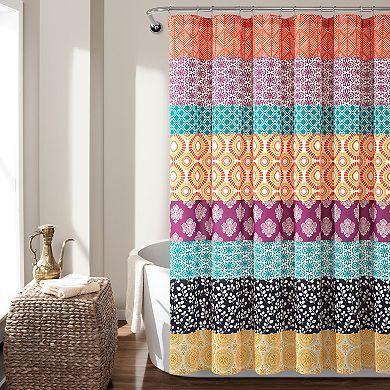 Lush Decor Bohemian Stripe Shower Curtain