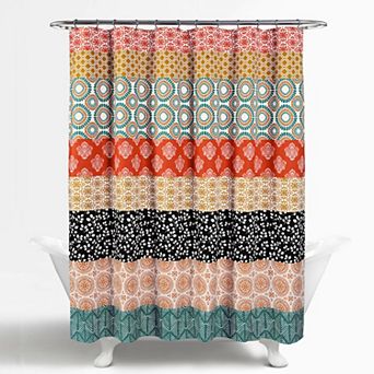 Lush Decor Bohemian Stripe Shower Curtain
