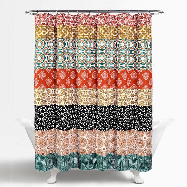 Lush Decor Bohemian Stripe Shower Curtain