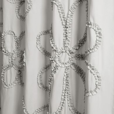 Lush Decor Ruffle Flower Shower Curtain