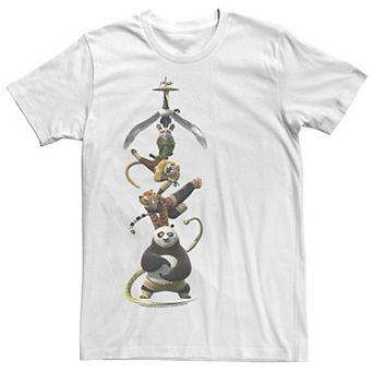 Men's Kung Fu Panda Po And The Furious Five Stack Portrait Tee