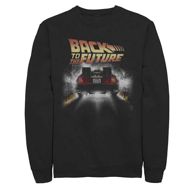 Men s Back To The Future Vintage Delorean Peel Out Sweatshirt