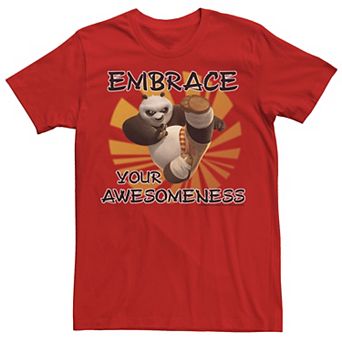 Men's Kung Fu Panda Embrace Your Awesomeness Po Portrait Tee