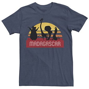 Men's Madagascar Group Shot Sunset Silhouette Tee