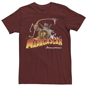 Men's Madagascar Group Shot Classic Movie Logo Tee