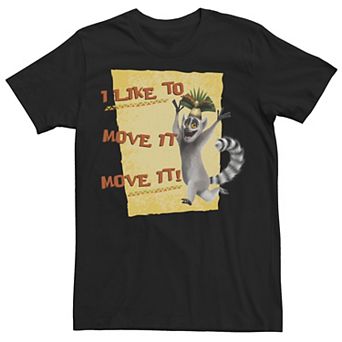 Men's Madagascar Julien Move It Text Poster Tee