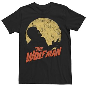 Men's Universal Monsters The Wolfman Moonlit Silhouette Tee