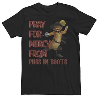 Men's Shrek 2 Pray For Mercy From Puss In Boots Tee