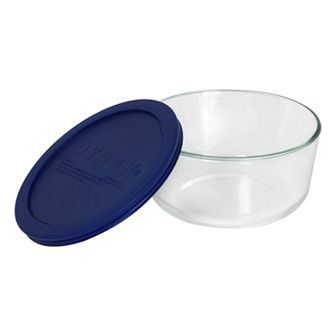 Pyrex Simply Store Plus 4 cup Round Glass Food Storage Bowl