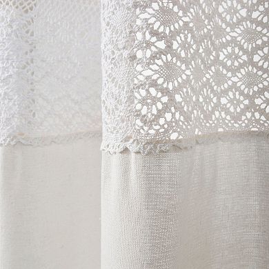 Lush Decor Dana Lace Shower Curtain