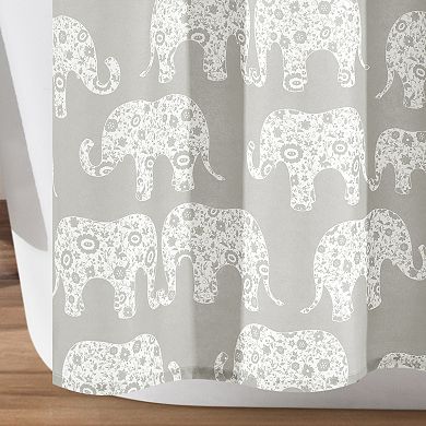 Lush Decor Elephant Parade Shower Curtain