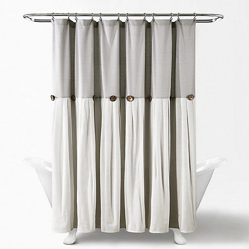 Grey Lush Decor Cotton Shower Curtains, Kohls Grey Shower Curtain