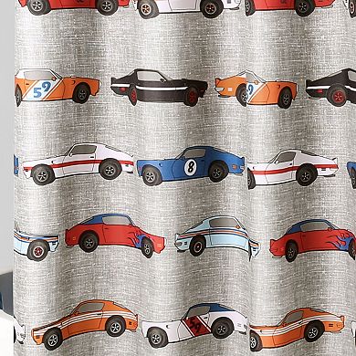 Lush Decor Race Cars Shower Curtain