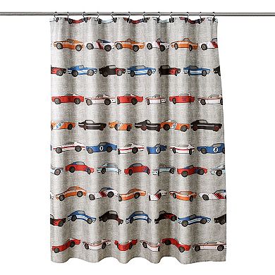 Lush Decor Race Cars Shower Curtain