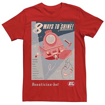 Disney / Pixar's WALL-E Men's Beautician Bot 8 Ways To Shine Poster Tee