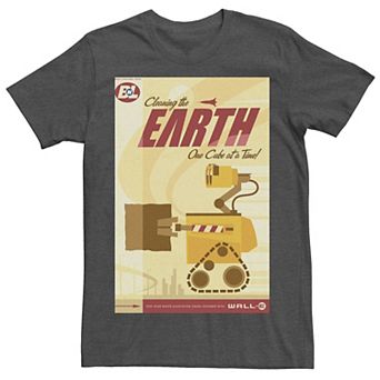 Disney / Pixar's WALL-E Men's Cleaning The Earth One Cube At A Time Tee