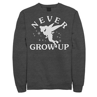 Men's Disney Peter Pan Tinkerbell Never Grow Up Silhouette Sweatshirt