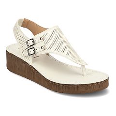 Kohls best sale white wedges