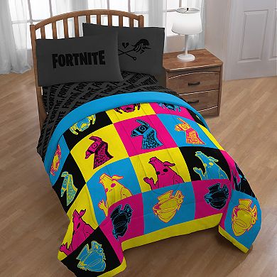 Fortnite Neon Warhol Comforter