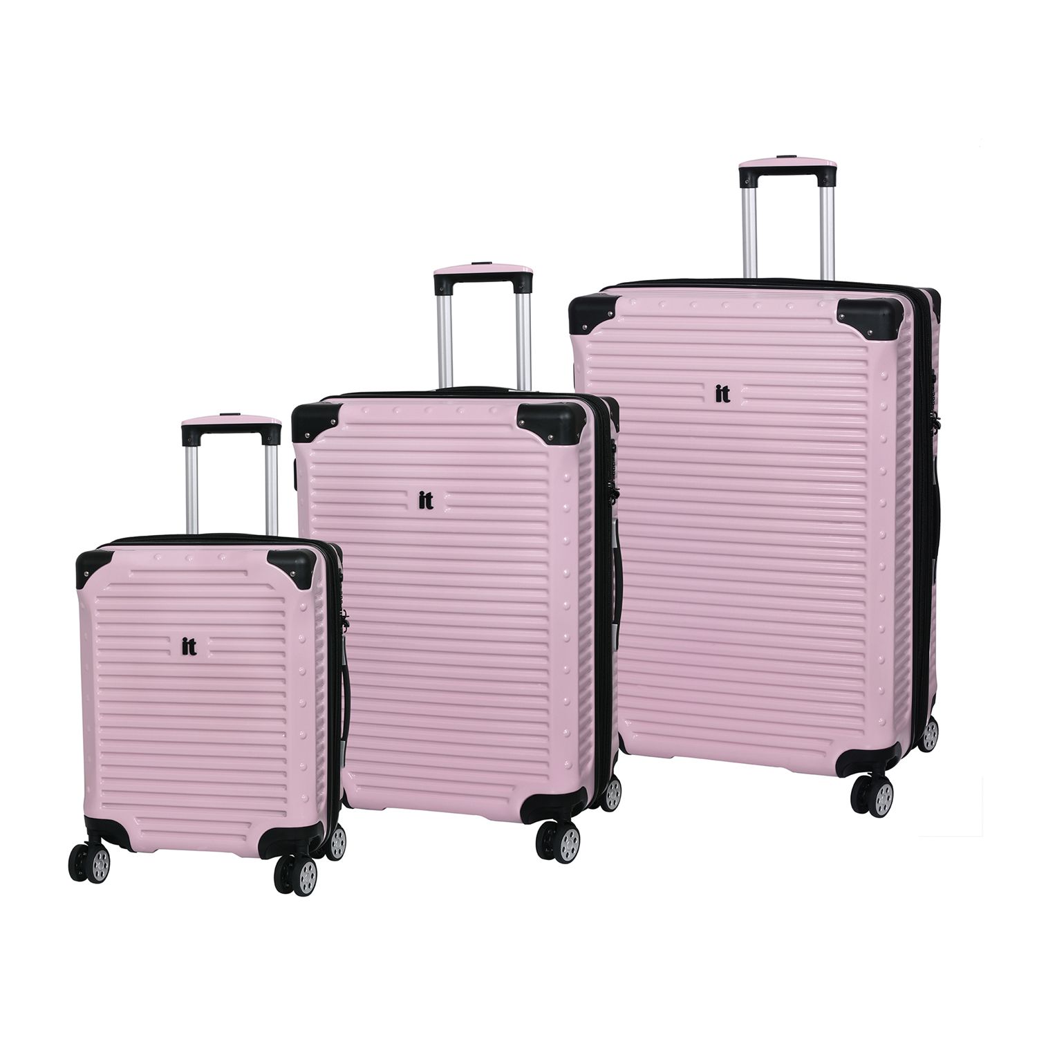 pink hardside luggage set