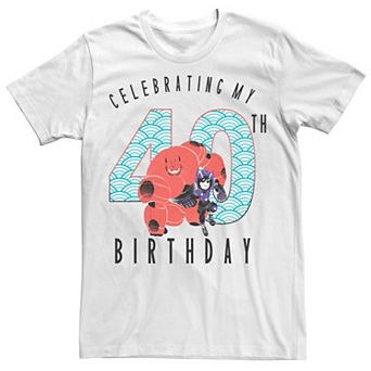 Disney's Big Hero 6 Baymax Hiro 40th Birthday Men's Tee