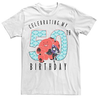 Disney's Big Hero 6 Baymax Hiro 50th Birthday Men's Tee