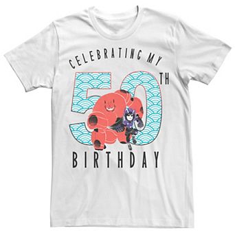 Disney's Big Hero 6 Baymax Hiro 50th Birthday Men's Tee
