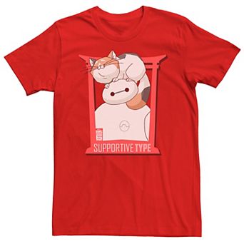 Disney's Big Hero 6 TV Series Baymax and Cat Men's Tee