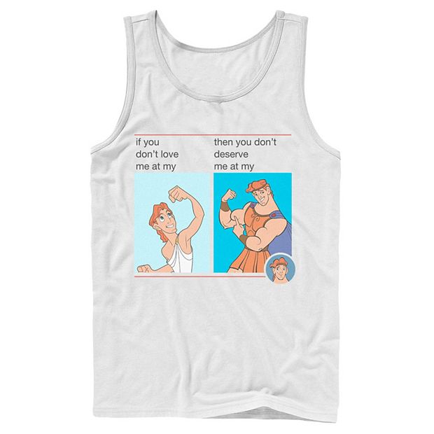 Men's Disney Hercules Meme Portrait Grid Tank Top